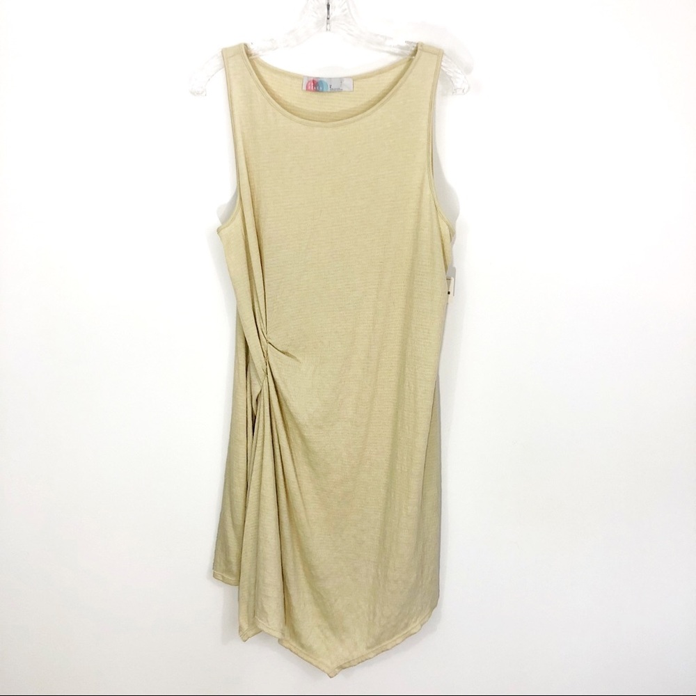 Free People Beach Yellow Mini Dress NWT Coverup Size Large Vacay Basic